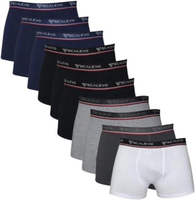 Kit 10 Cuecas Box Boxer Lisa Algodão Cotton Otima Qualidade