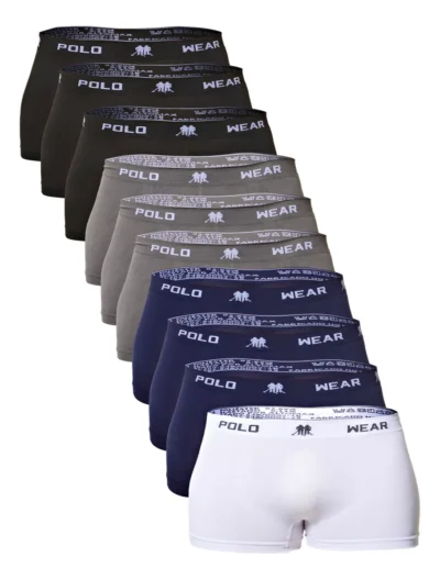 Kit 12 Cuecas Masculinas Boxer Polo Wear